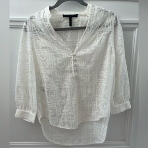 BCBGMAXAZRIA White Coverup/blouse